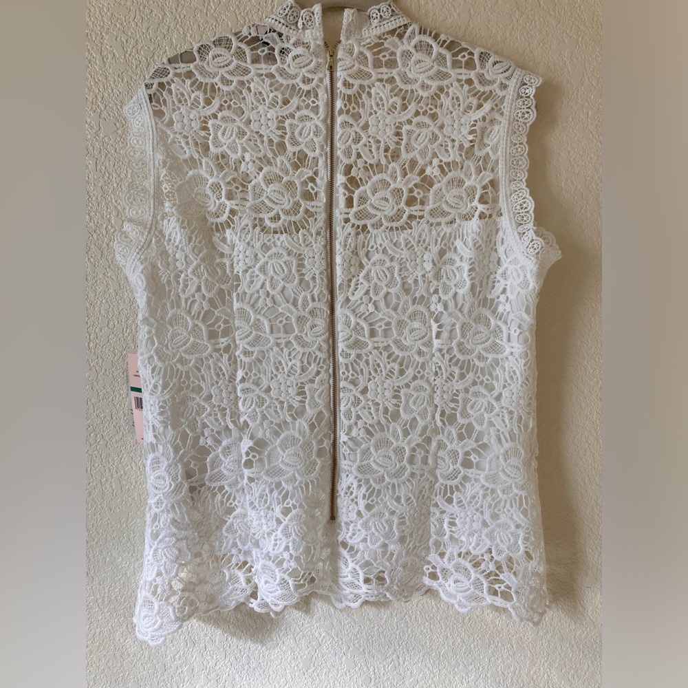 Nanette Lepore Canoli Cream Large Lace Top NWT - Picture 3 of 7